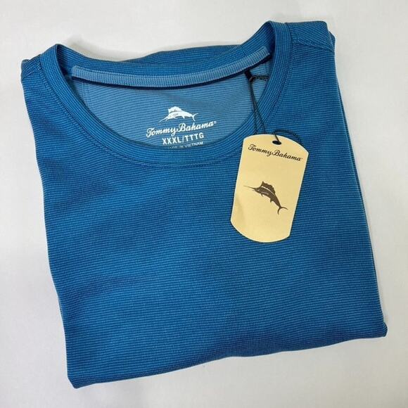 Tommy Bahama Men's XXXL TG Blue Performance Wicking UPF30 Beach Poly T-Shir - Picture 1 of 7